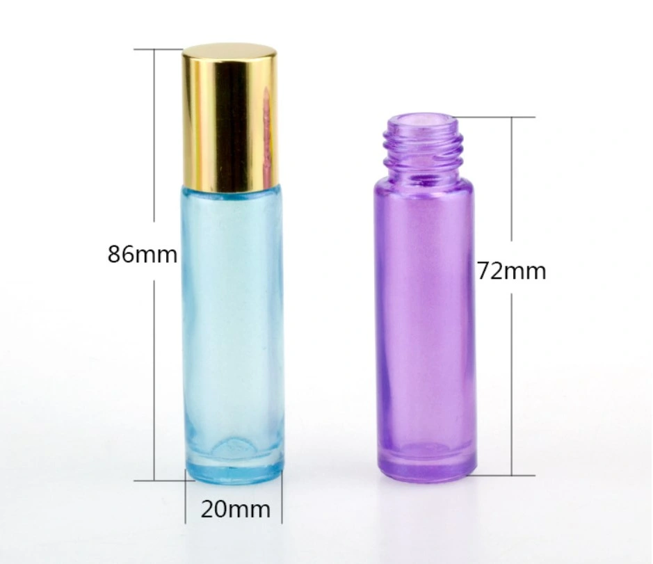 10ml Amber Glass Roll on Perfume Bottle Glass Cosmetic Packaging Bottle with Roller Ball Used to Pack Medical Beauty Products
