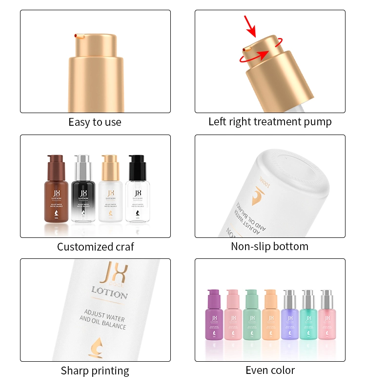 Cosmetic 30ml 50ml 100ml 200ml Frosted White Clear Glass Foundation Serum Lotion Pump Bottle with Gold Cap