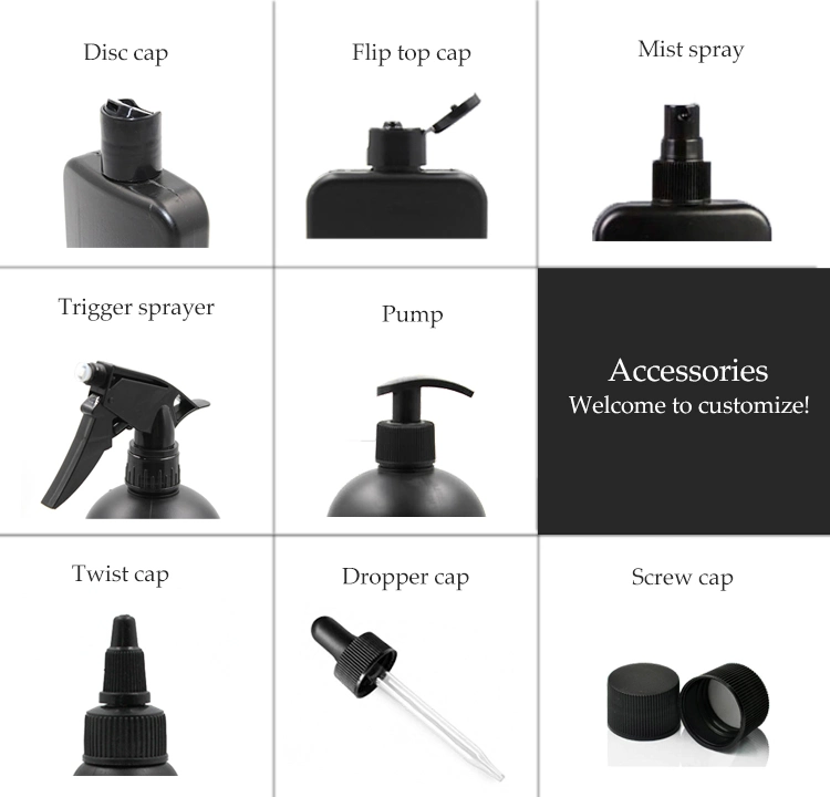 Black Series High Quality OEM Design Cosmetic Lotion Shampoo Skincare Plastic Bottle
