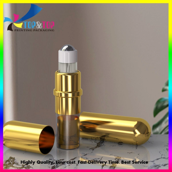 Factory Price Hot Sale High Quality 4ml 5 Ml Golden Silver Colored Glass Essential Oil or Perfume Roller Ball Bottle Supplier
