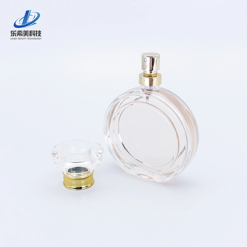 Cosmetic Packaging 50ml Empty Glass Perfume Bottle Square-Shape Thread Screw Bottleneck Sealed with Screw Sprayer or Lotion Pump Dropper Cream Oil Ssence Bottle