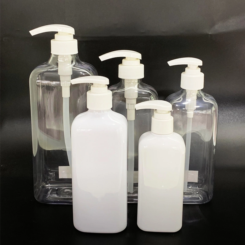 250ml 1L Square Pet Cosmetic Packing Shampoo Lotion Plastic Bottle