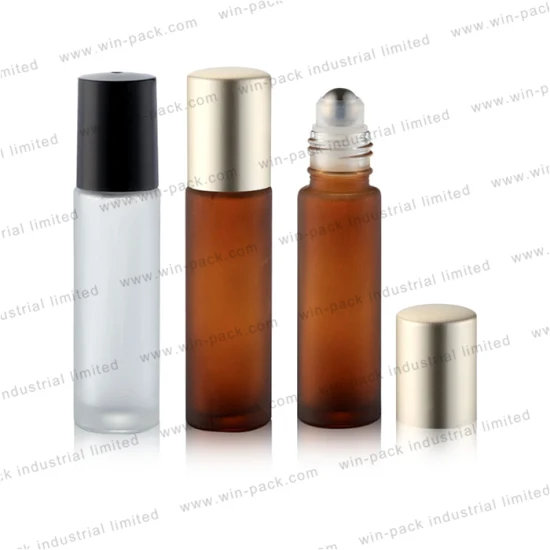 10ml Clear Glass Roller Balls Portable Refillable Empty Perfume Sample Bottles Essential Oil Glass Roll on Bottle