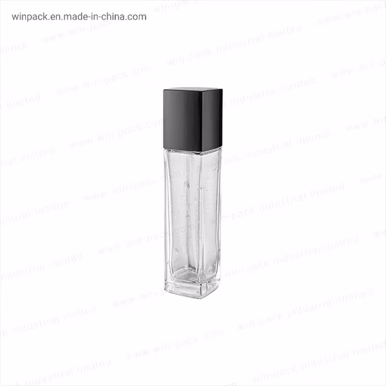 Winpack Cosmetic Square Glass Frost Lotion Pump Bottle 30ml