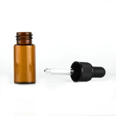 15ml 30ml Glass Bottle Dropper with CRC Pointed Child-Proof Cap for Cosmetic Packaging