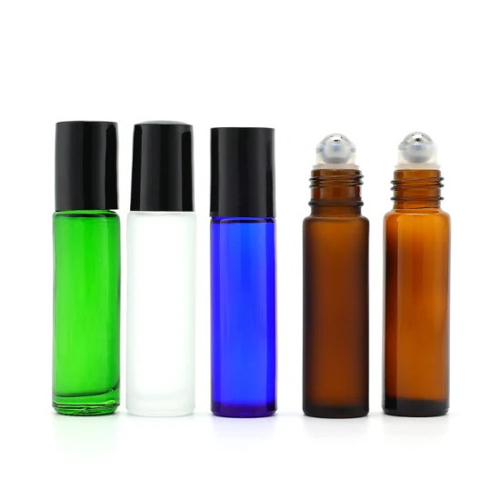 Wholesale Glass Cosmetics Skincare Packaging Massage Serum Perfume Sample Roller Ball Containers Empty Essential Oil Roll on Bottle