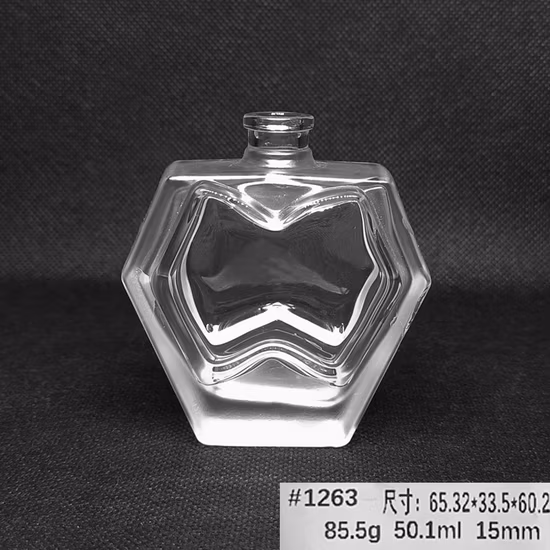 Factory Price Beautiful Design Round Perfume Glass Bottle in 50 Ml Perfume Bottle Glass Cosmetic Packaging Bottle China Manufacturer