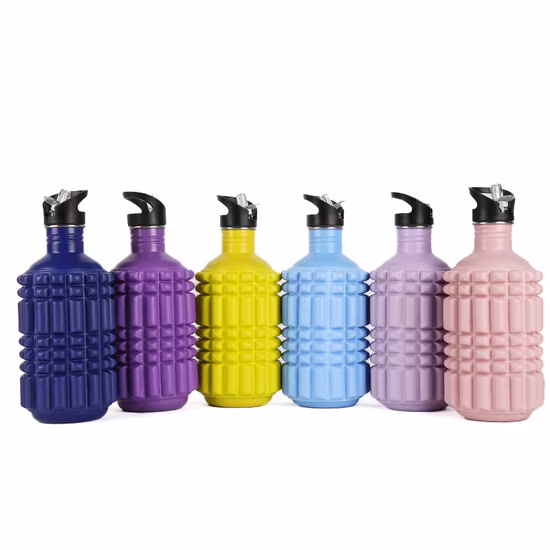 High Performance Stainless Steel Reusable Insulated Cool Sports Water Bottles Travel Size Foam Rollers for Yoga, Workout, Exercise