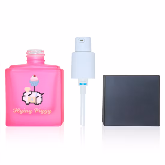 Popular Empty 20ml 30ml 50ml 150ml Square Glass Pump Cosmetic Liquid Foundation Bottle with Cap