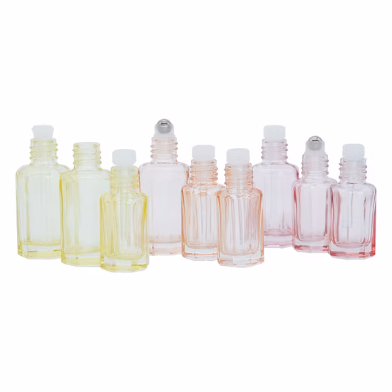 Pump Sprayer Roller Bottle Attar Perfume Bottle Manufacture (with Aluminum Gold Lid)
