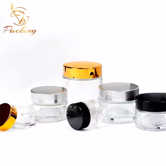 20% off Wholesale Packaging Clear Cosmetic Glass Jar 20g 30g 50g 100g for Cream or Perfume